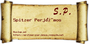 Spitzer Perjámos névjegykártya